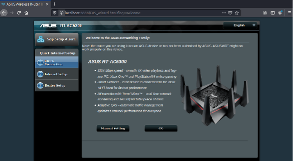 : Full emulation of a specific router and web interface