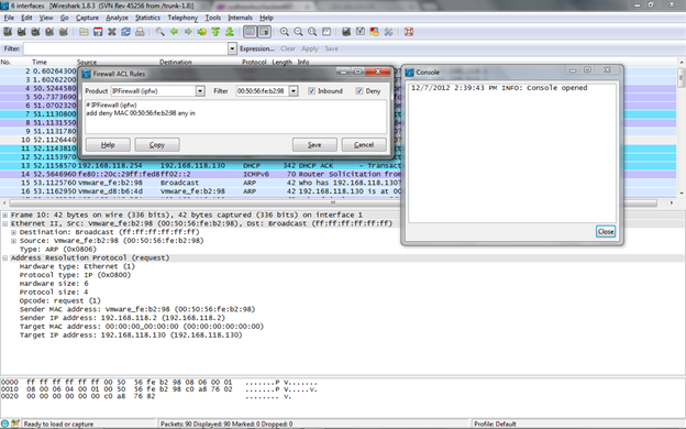 Figure 5. Firewall ACL rules option (Click to Enlarge)